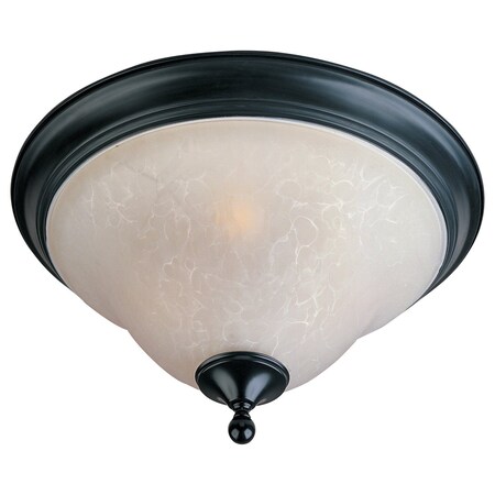 Maxim Three Light Black Ice Glass Bowl Flush Mount 11800ICBK